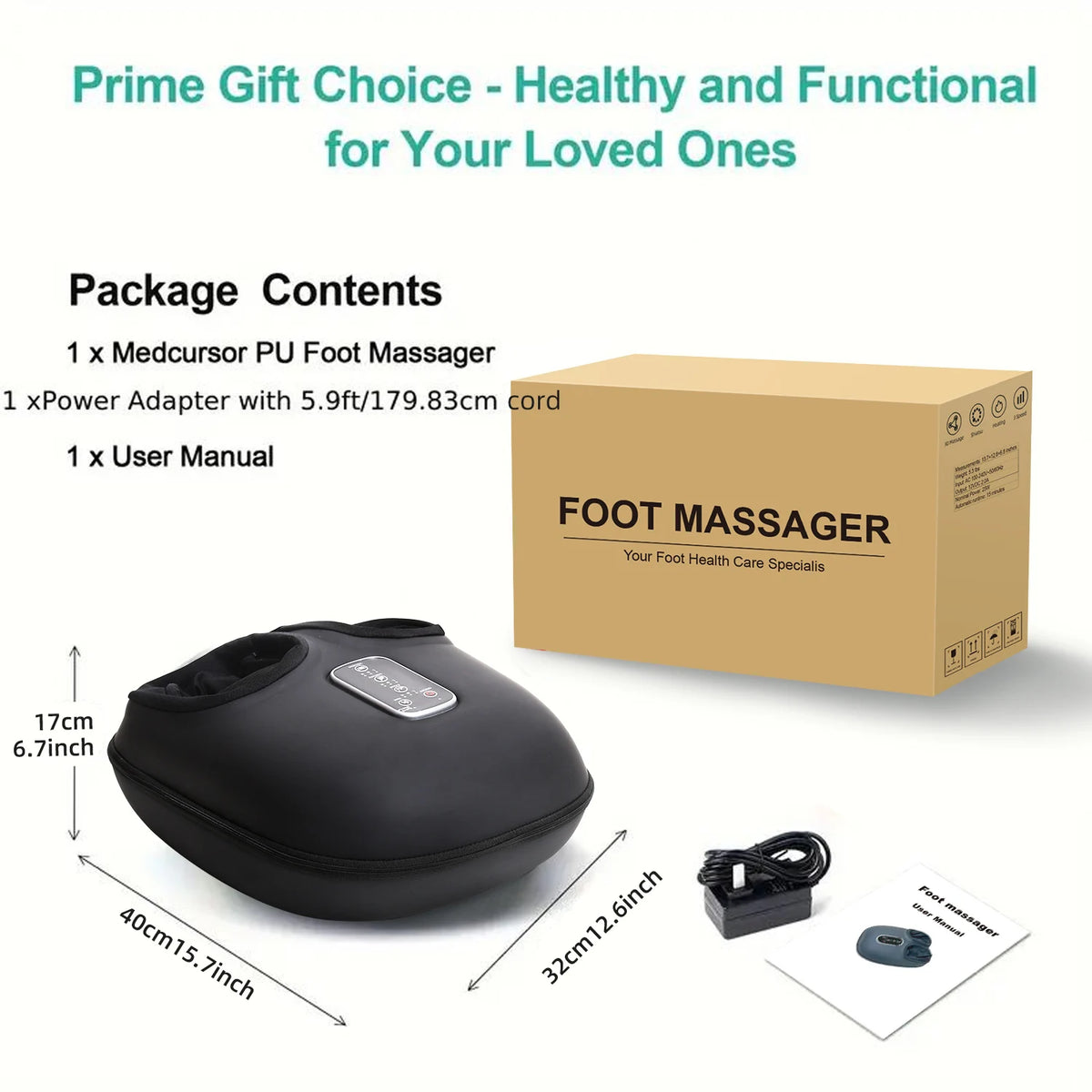 Automatic Foot Massage Machine with Fully Wrapped Rollers Sole Kneading Airbag Pressing Relaxation Foot Massager,Best Gift for Women Mental