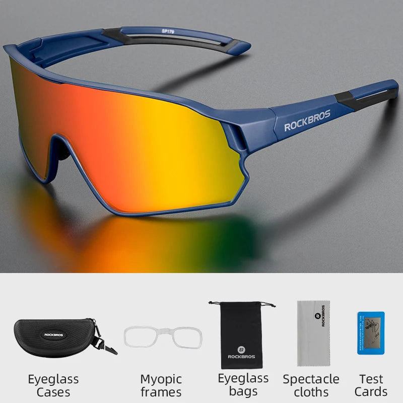 ROCKBROS Cycling Glasses UV400 Outdoor Sport Sunglasses Ultra-light Unisex Bicycle Eyewear MTB Road Bike Polarized Glasses