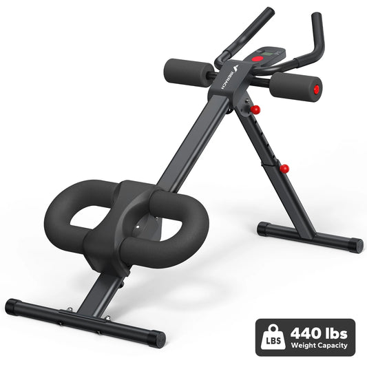 MERACH 2314 Ab Machine Adjustable Trainer Workout Foldable Knee Protection Abdominal Exercise Machine Core Ab Exercise System Trainer