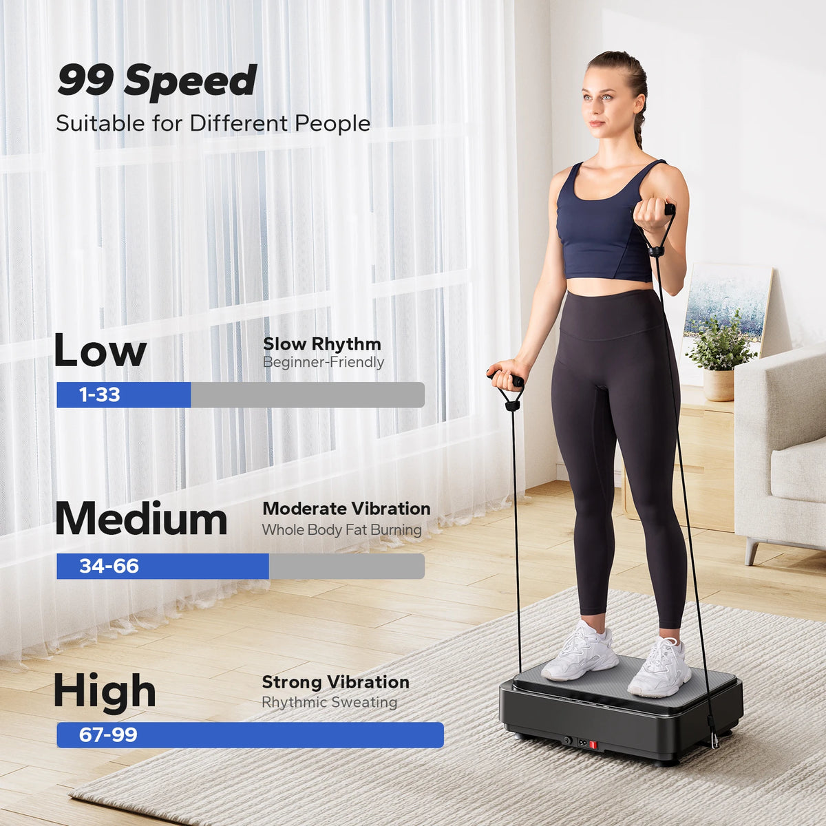 MERACH Vibration Plate Exercise Machine, Vibrating Plate Machine for Weight Loss, Mini Full Body Vibration Platform for Lymphatic Drainage, Exercise Equipment for Women