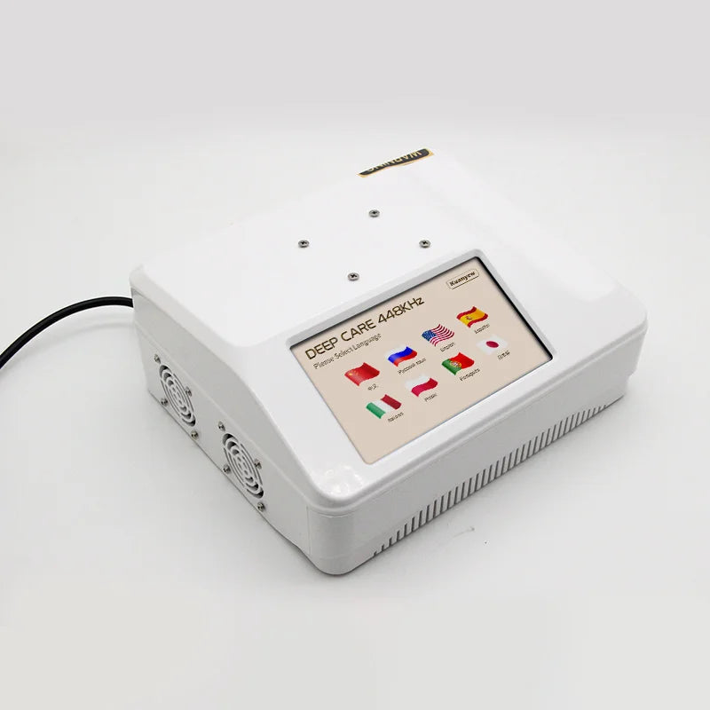 Upgrade 448K INDIBA Physical Technology Tecar Deep Warmth CET RET RF Microcurrent Relieves Muscle Soreness Massage Shaping and Weight Loss Device Burning Fat Tighten the Skin Promote Lymphatic Circulation