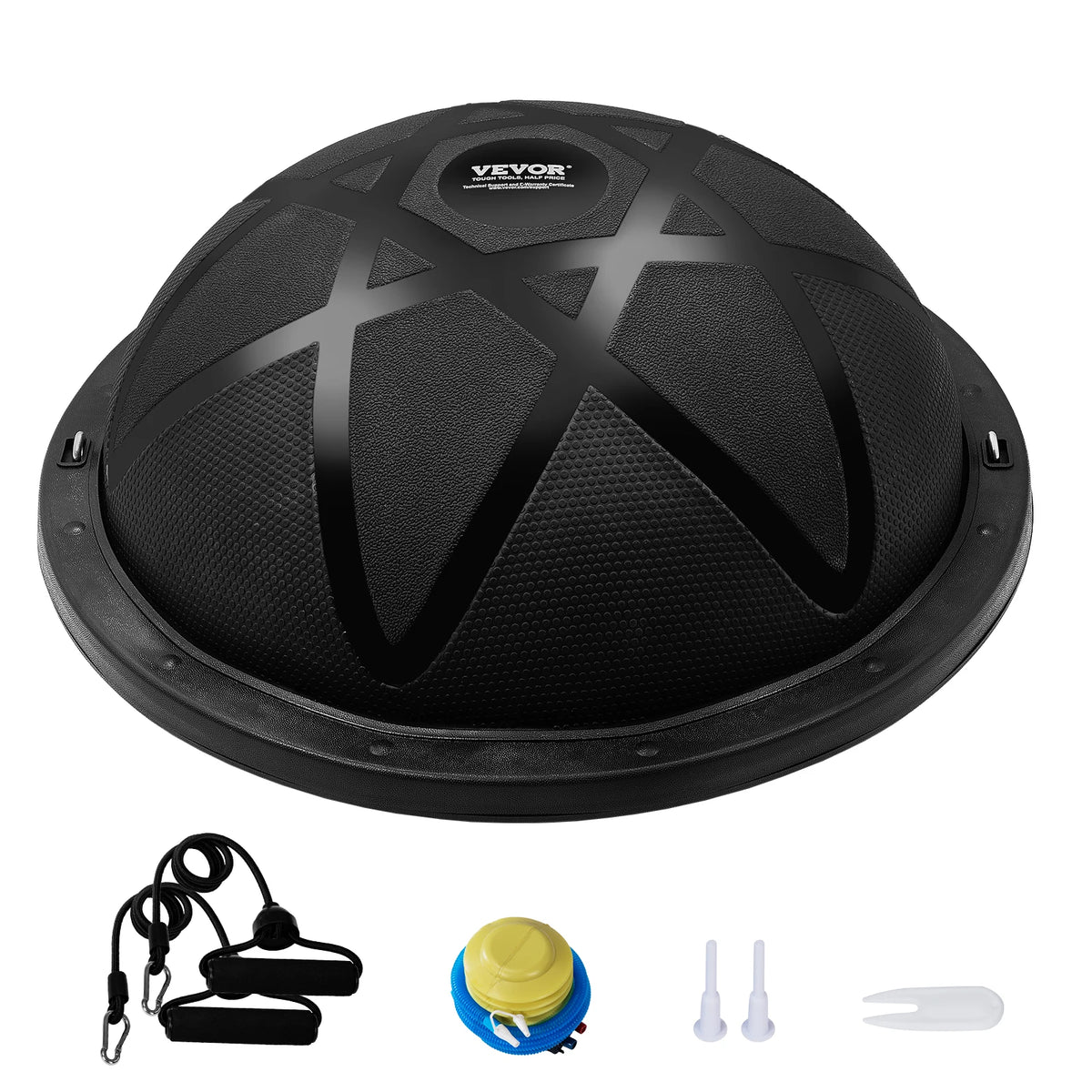 SucceBuy 23in Half Exercise Ball Trainer Balance Ball Trainer 660 lbs Capacity Stability Yoga Ball Home Gym Full Body Workouts