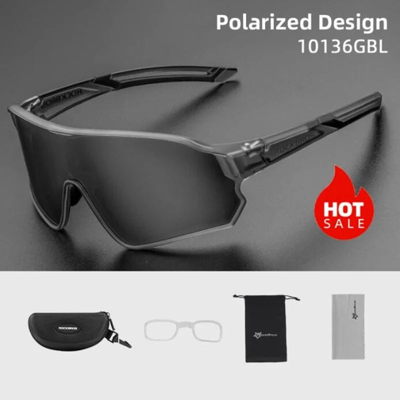 ROCKBROS Cycling Glasses UV400 Outdoor Sport Sunglasses Ultra-light Unisex Bicycle Eyewear MTB Road Bike Polarized Glasses