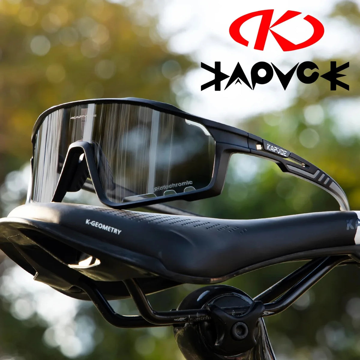 Kapvoe Photochromic Sunglasses Cycling Glasses Mountain Bike Goggles Men Baseball Eyewear Bicycle Sports Glasses for Man UV400