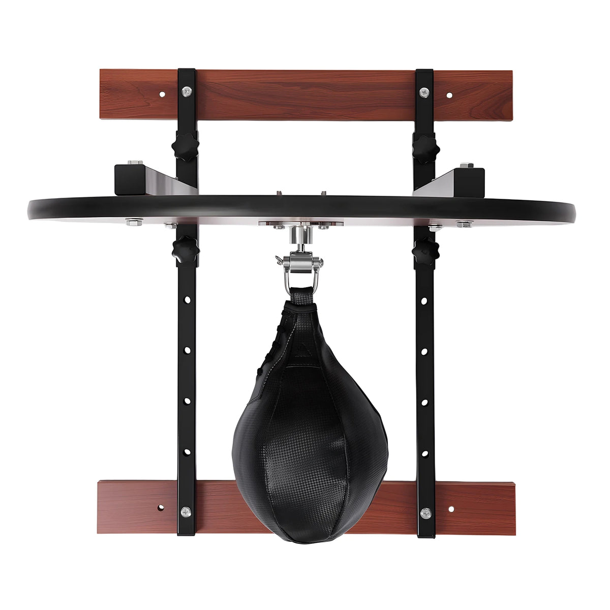 Professional Wall Mounted Speed Bag Platform Kit 360° Swivel Boxing Training Set Adjustable Height 5 Gears Heavy Duty Steel PU Punching Bag for Home Gym