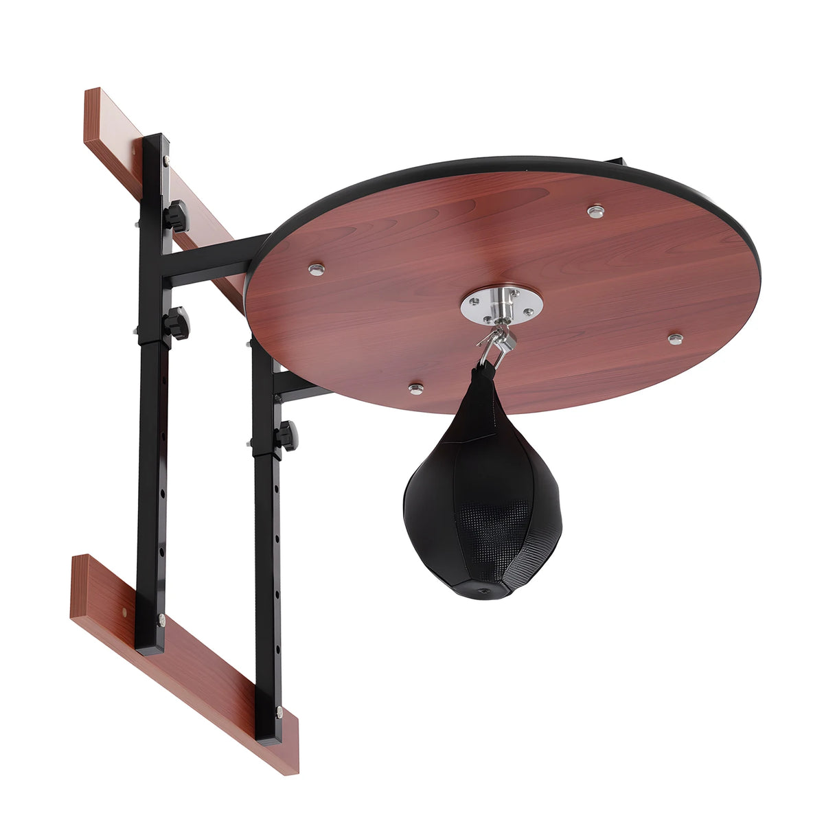Professional Wall Mounted Speed Bag Platform Kit 360° Swivel Boxing Training Set Adjustable Height 5 Gears Heavy Duty Steel PU Punching Bag for Home Gym