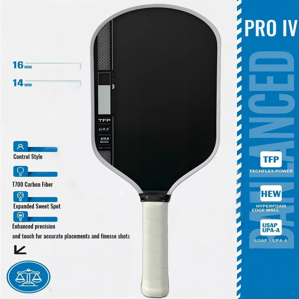 HYP-Pro IV Pickleball Paddle OEM Gen 4 TFP Foam Core T700 Carbon Fiber Pickleball Racket