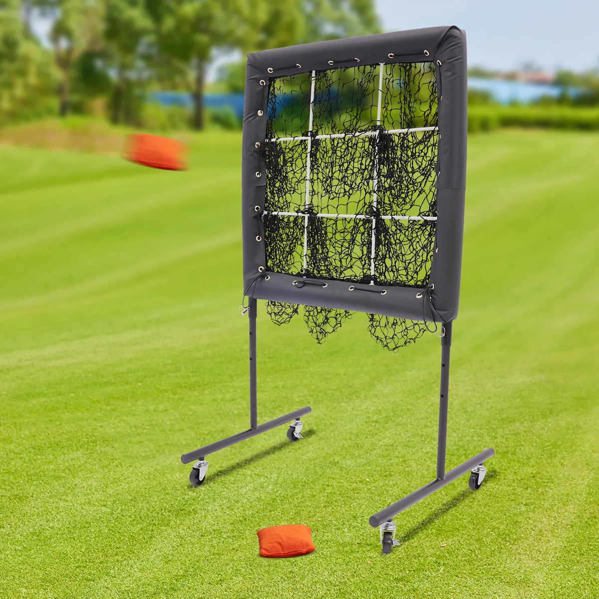 3 Gears Adjustable Height Baseball Training Equipment for Hitting Pitching Practice Baseball Trainer Aid Baseball Training Net