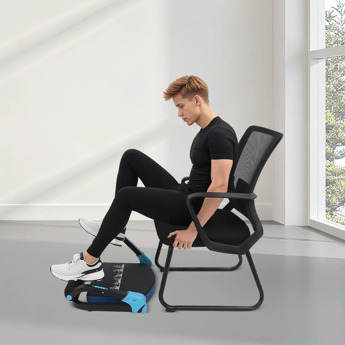 Ab Maschine, Ab Exerciser, Abdominal Trainer, Mini Sit Up Machine with Adjustable Resistance, Foldable Home Gym Equipment, Multi-Function Full Body Workout, Cushioned Foam Pad, Steel Frame, Portable Abs Core Fitness Tool for