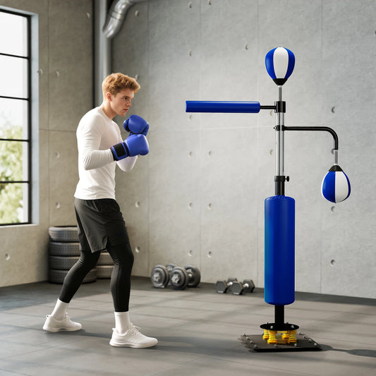 4.6-6.7 Speed Bag Boxing Bag Stand, Reflex Bag Boxing Training Equipment, Speed Punching Bag, Blue