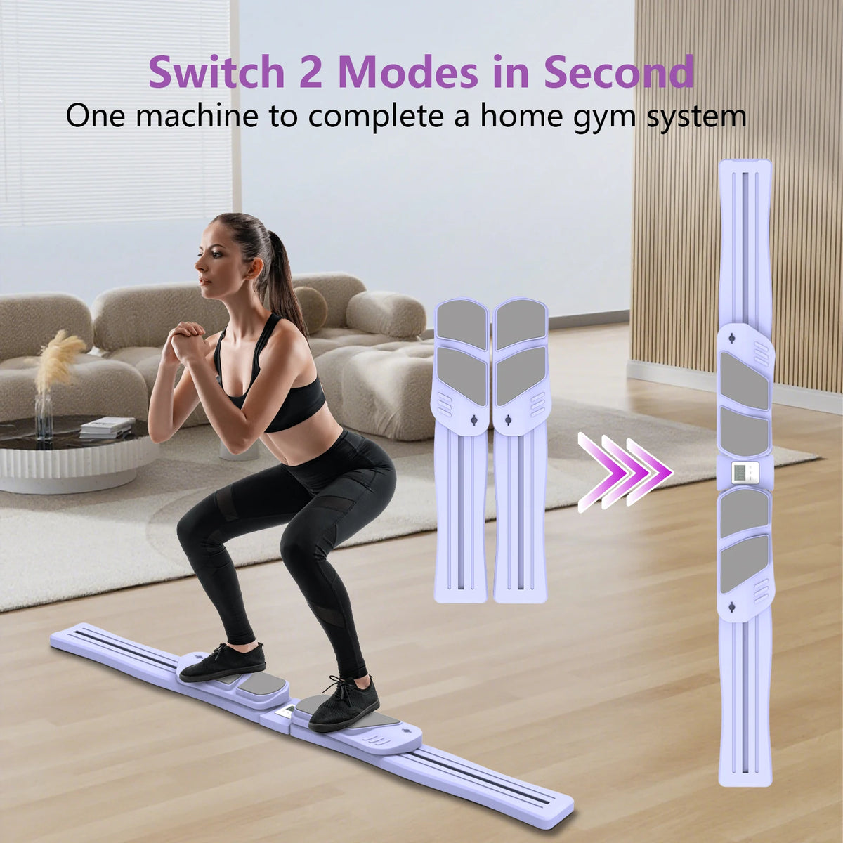 Pilates Board for Home Workout - Upgraded 7 in 1 Portable Pilates Reformer Set, Multifunctional Ab Trainer with Resistance Bands