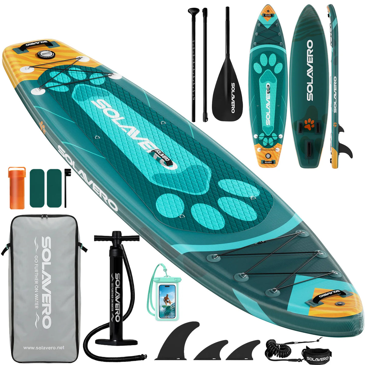 NEBMAAX Inflatable SUP Board Complete with A Full Set of SUP Accessories, Featuring Three Removable Tail Fins and A Non-slip Deck for Adults. Available in A Wide Variety of Patterns and Designs,Suitable for A Range of Water S