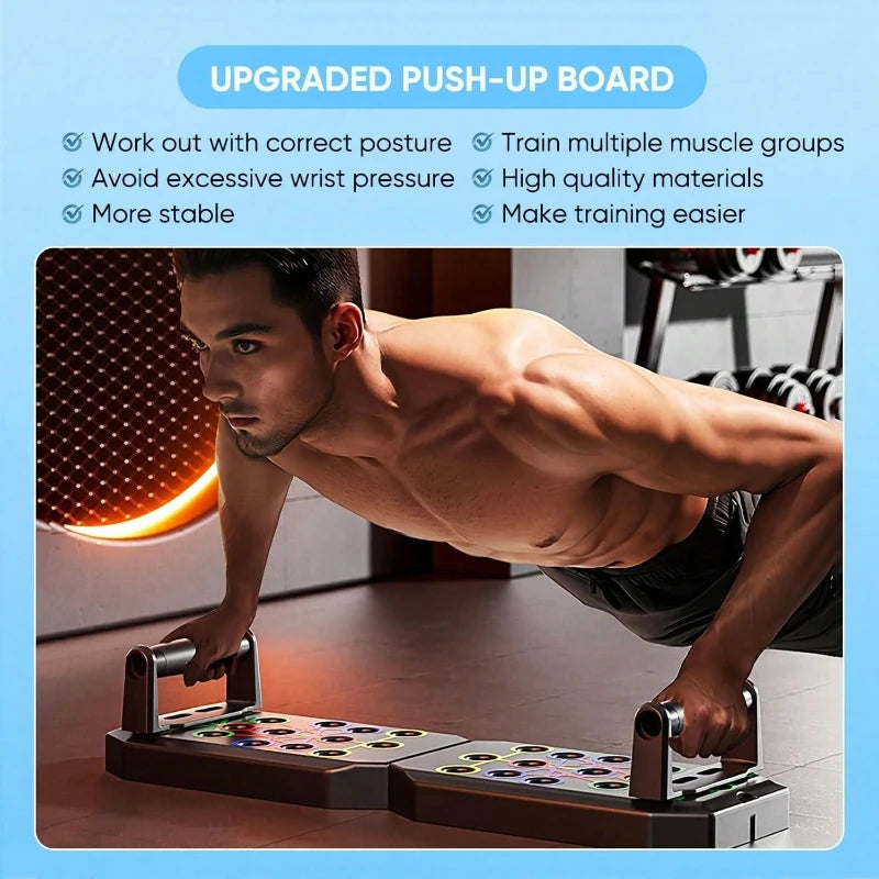 Solid Push Up Board Multi Functional Stands System Home Gym Chest Muscle Exercise for Men Women