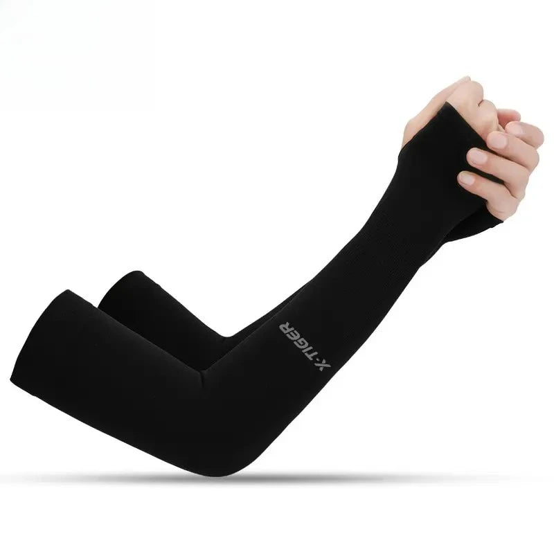 X-TIGER Cycling Arm Summer Ice Cloth Cycling Sleeves Sun Protection Unisex Breathable Running Volleyball Sleeves Outdoor