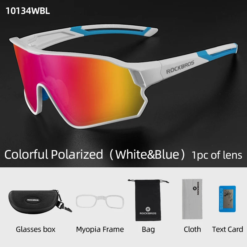 ROCKBROS Cycling Glasses UV400 Outdoor Sport Sunglasses Ultra-light Unisex Bicycle Eyewear MTB Road Bike Polarized Glasses