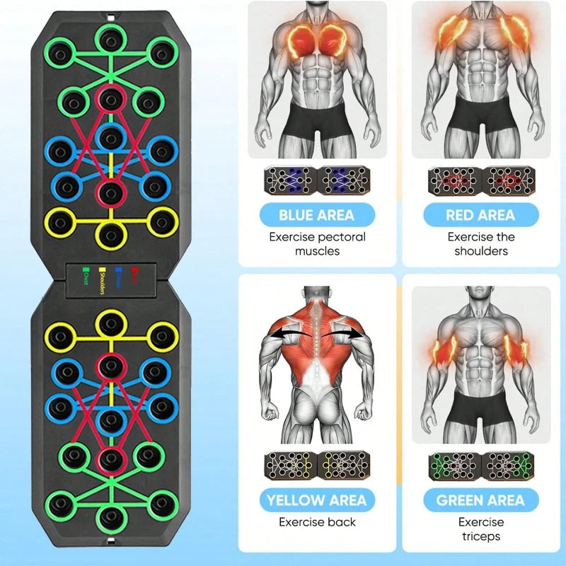 Solid Push Up Board Multi Functional Stands System Home Gym Chest Muscle Exercise for Men Women