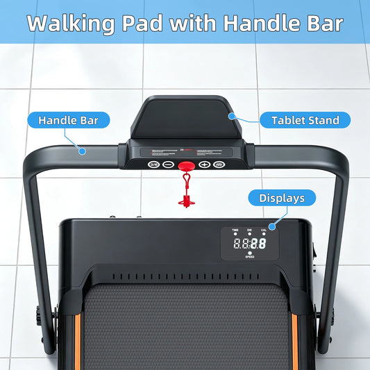 Folding Treadmill 12 % Incline 3.0HP Quiet Motor Under 45Db 330LBS Capacity 5 Layer Shock Absorb Belt 12 Workout Modes Heart Rate Monitoring Speaker Tablet Stand Space Saving Home Fitness Equipment