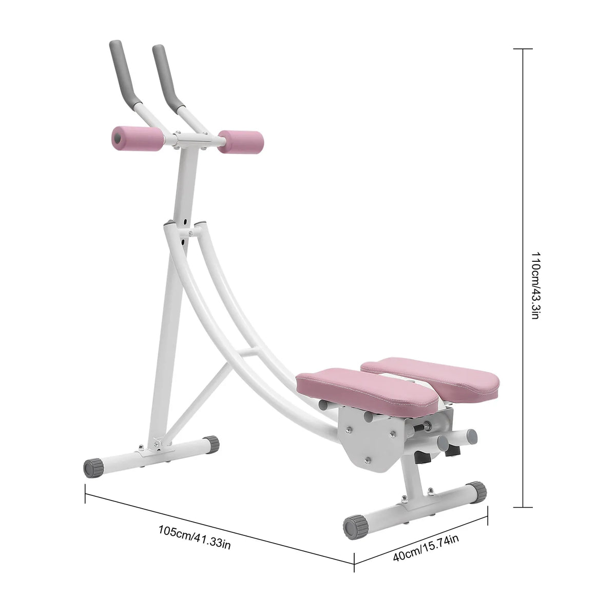 Foldable Abdominal Trainer with LED Display & 3-Level Adjustment, Ab Machine Core Workout Equipment Load 330lbs, Home Exercise Waist Cruncher Core Toner