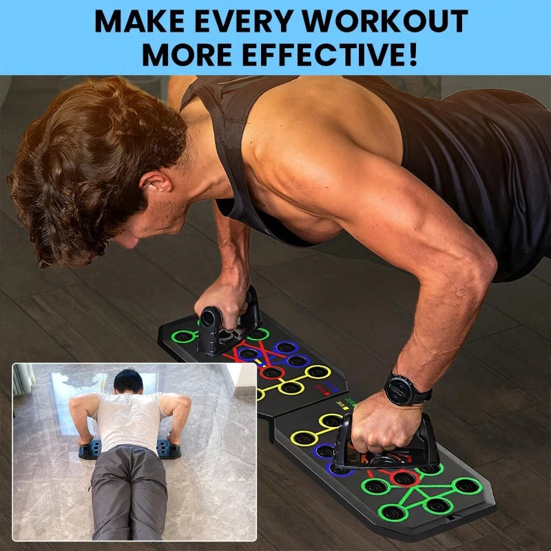 Solid Push Up Board Multi Functional Stands System Home Gym Chest Muscle Exercise for Men Women