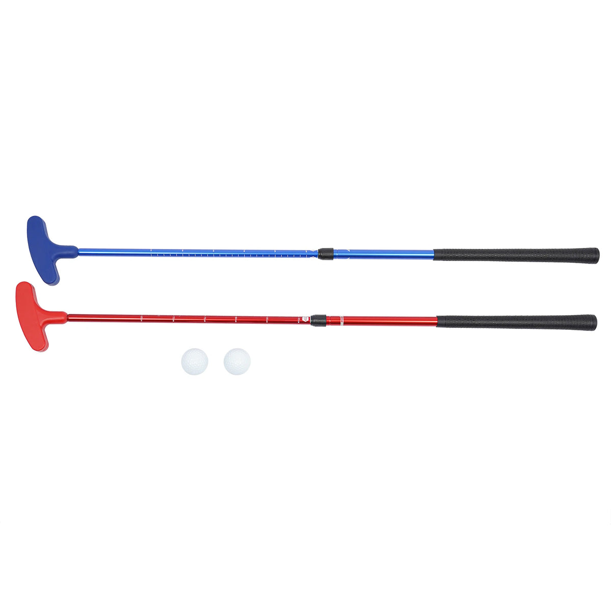Mini Golf Course 118x19in, Putter Golf Pong Mat with 12 Holes, 2 Adjustable Clubs & 2 Balls for Family Fun