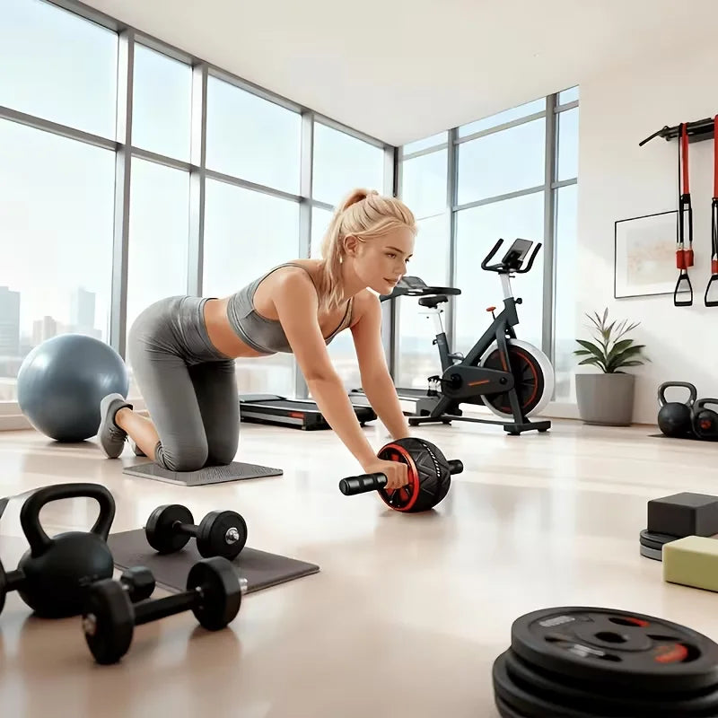 Abdominal Roller, Exercise Equipment for Core Strength Training, Home Fitness Wheel for Men and Women