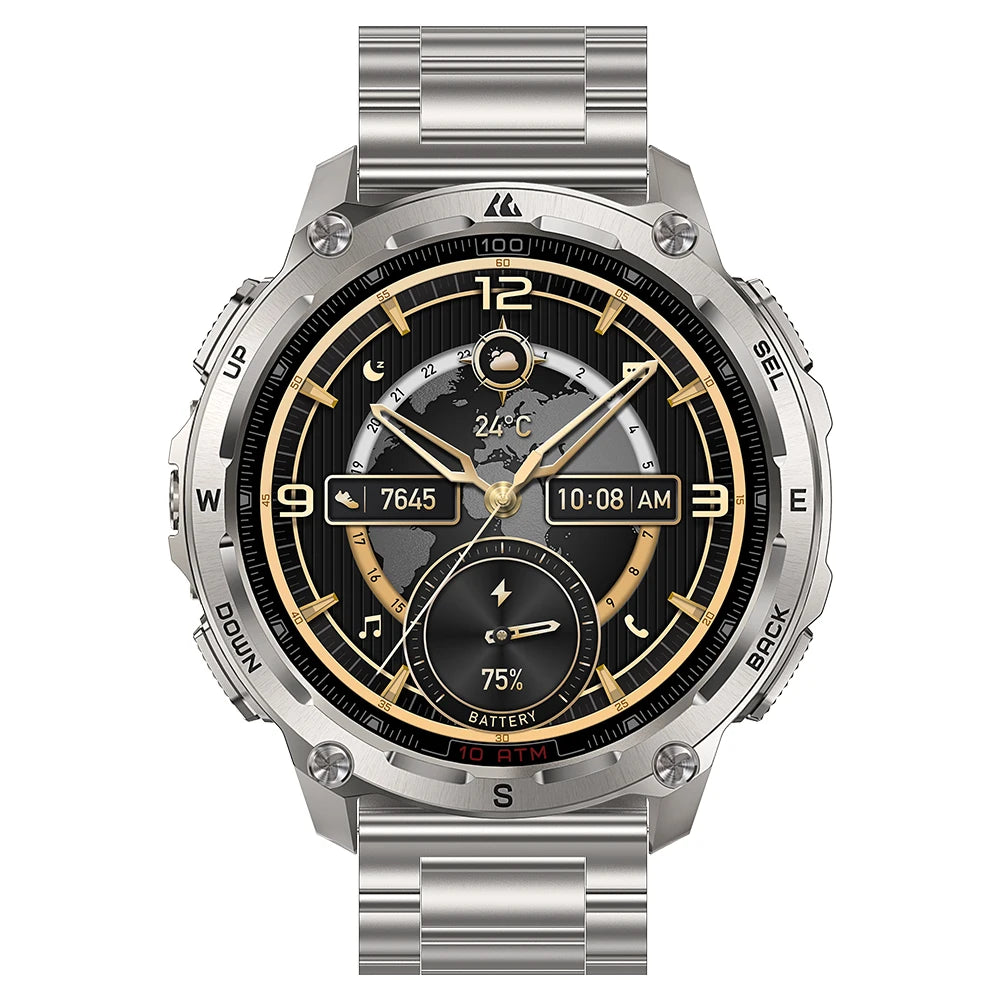KOSPET TANK T4 Special Edition GPS Smartwatch Men Military Watch with 2 Bracelets 10ATM Offline Maps 180+ Sports Model