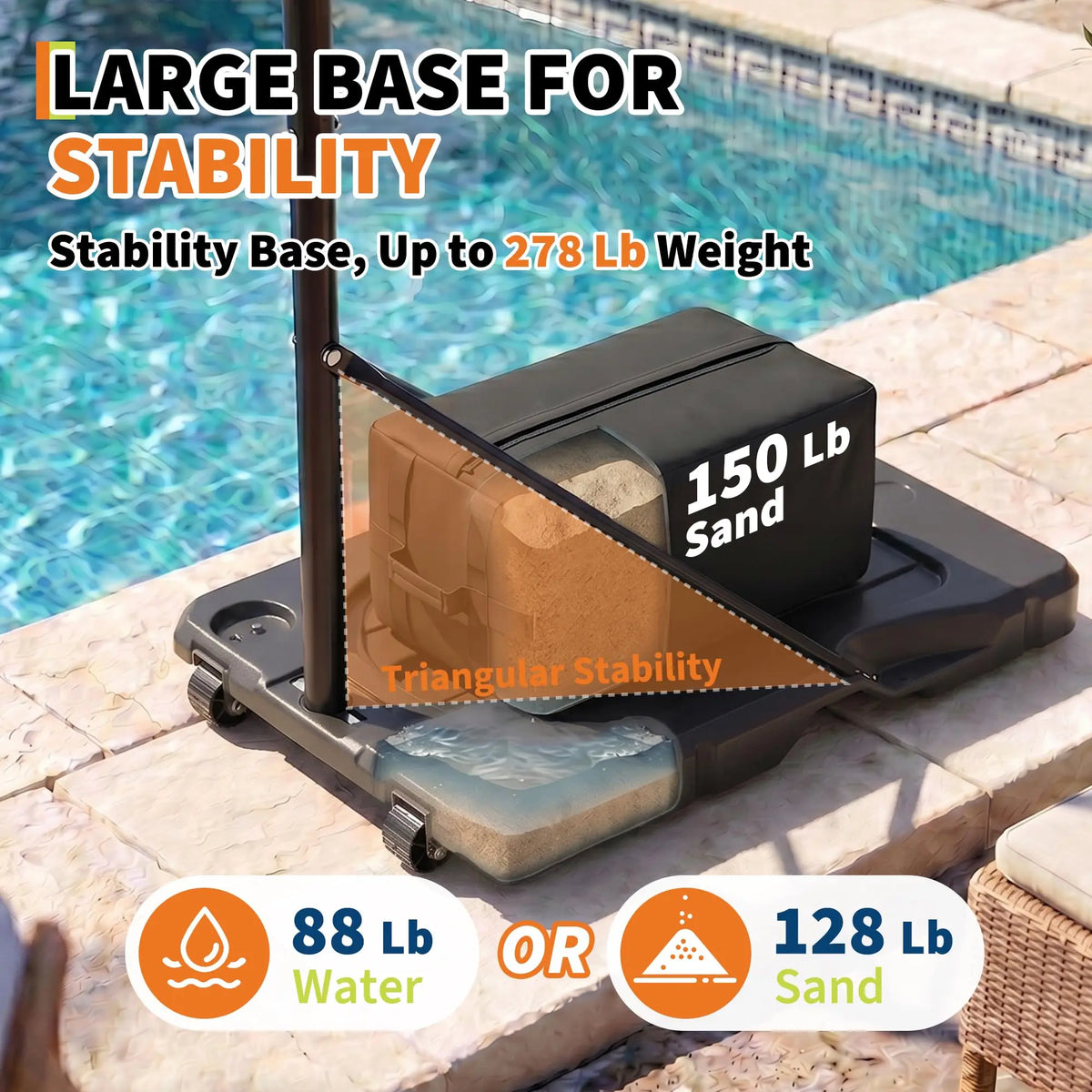 Portable Basketball Hoop Outdoor, 3-10FT Adjustable Basketball Goal, 30/38/44 Inch Backboard, w/Fillable Base, Extra Anchor & Wheels, for Kids Youth Teens Adults in Backyard Driveway Court