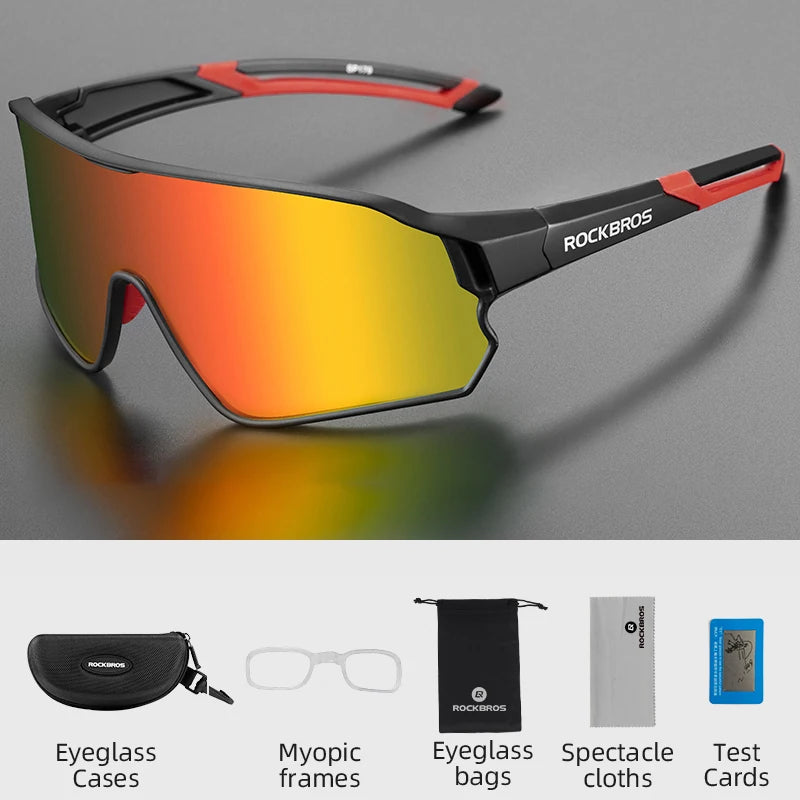 ROCKBROS Cycling Glasses UV400 Outdoor Sport Sunglasses Ultra-light Unisex Bicycle Eyewear MTB Road Bike Polarized Glasses