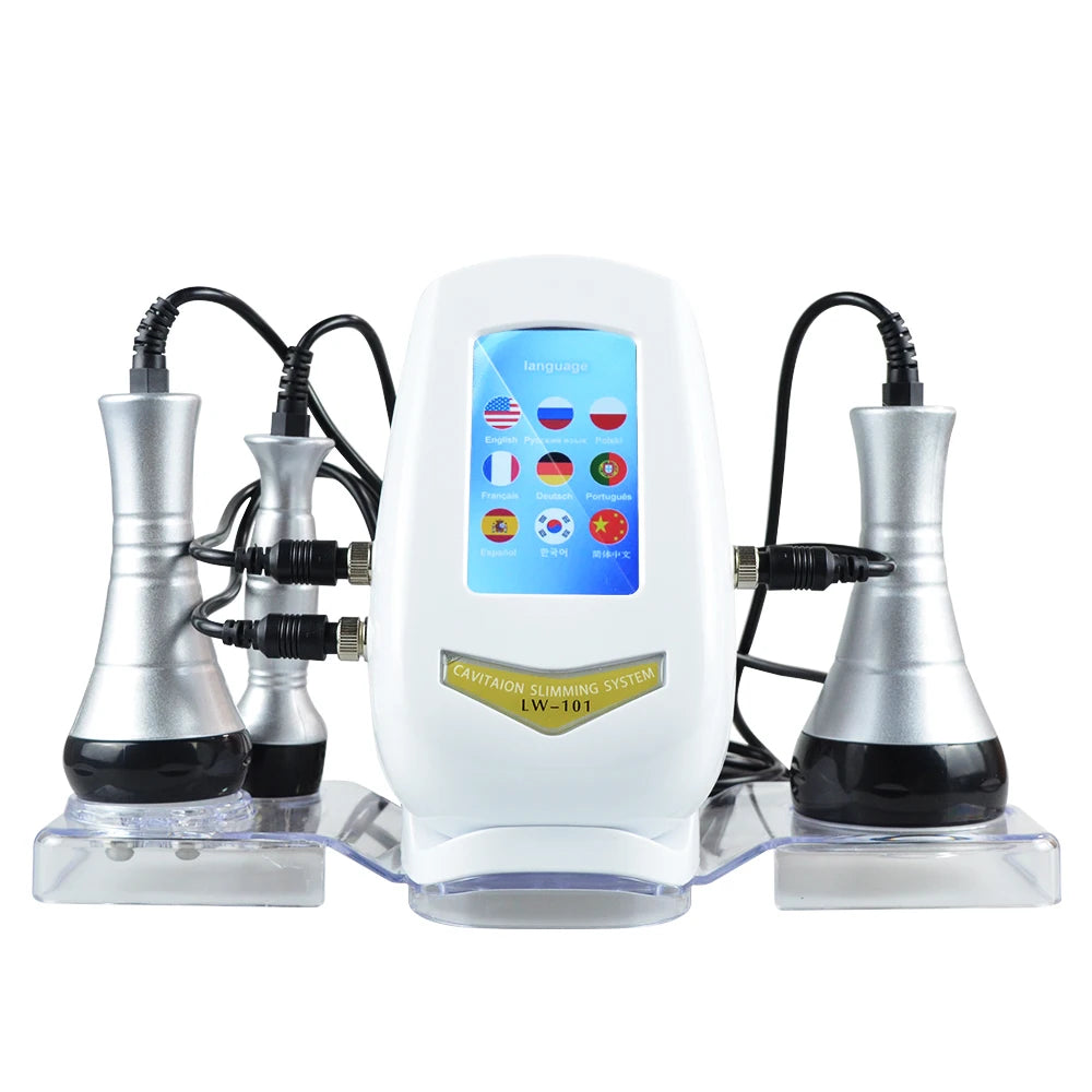 3 In 1 40K Ultrasonic Cavitation Machine Body Slimming Weight Loss Facial Skin Tightening And Lifting