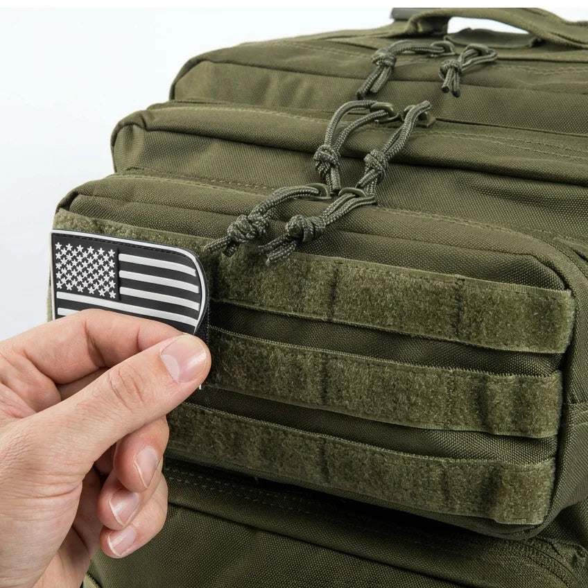 45L Tactical Gym Backpack Molle Large Capacity Multi Pocket Storage Bag Durable Wear Resistant Fitness Training Bag Heavy Duty Rucksack For Men Women Sports Workout Business Trips Outdoor Training Daily Commute Luggage Bag