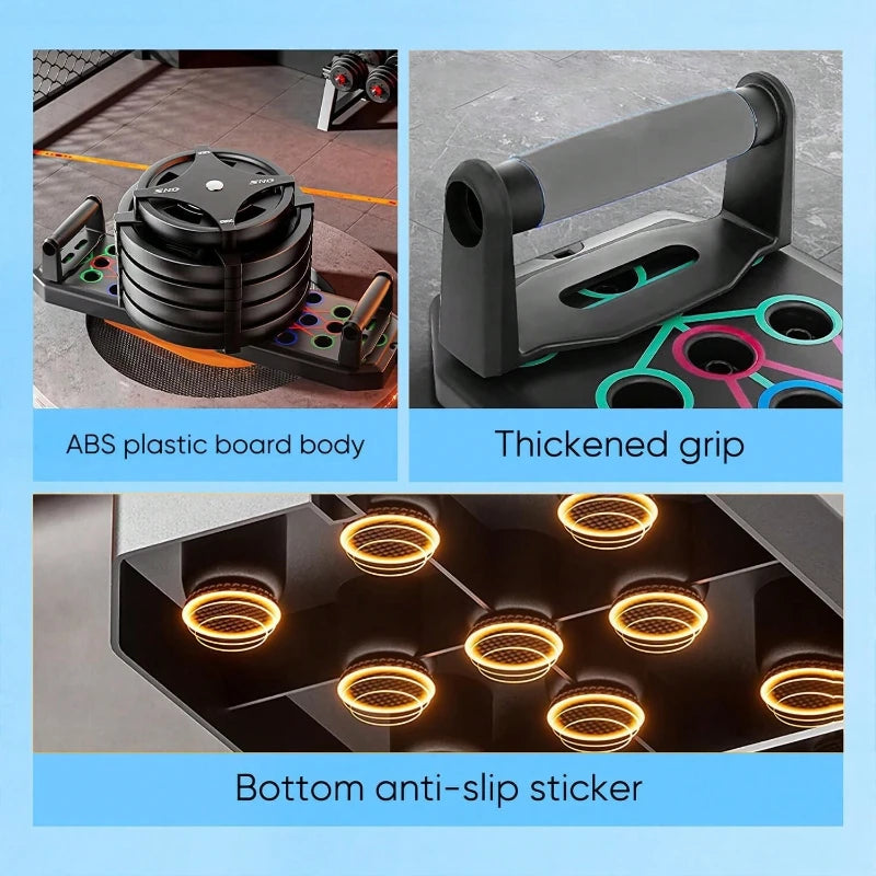 Solid Push Up Board Multi Functional Stands System Home Gym Chest Muscle Exercise for Men Women