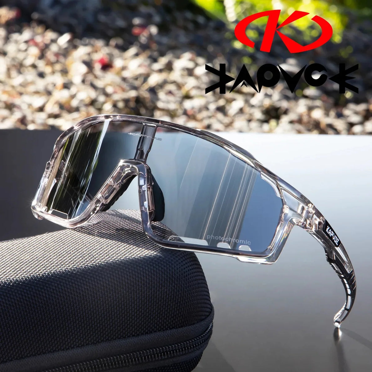 Kapvoe Photochromic Sunglasses Cycling Glasses Mountain Bike Goggles Men Baseball Eyewear Bicycle Sports Glasses for Man UV400
