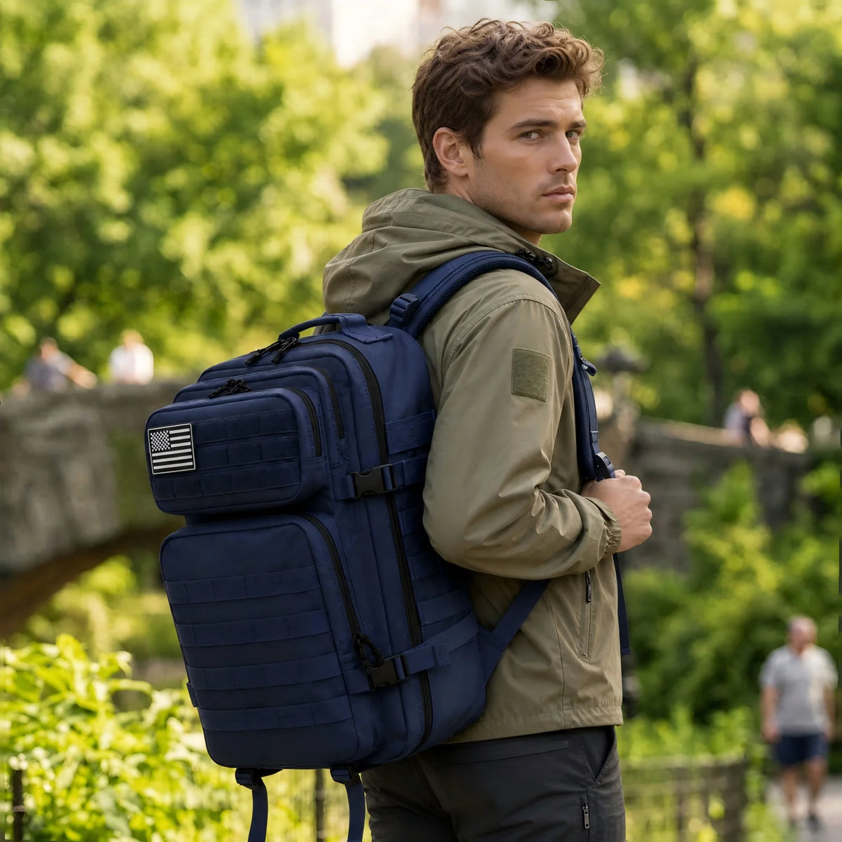 45L Tactical Gym Backpack Molle Large Capacity Multi Pocket Storage Bag Durable Wear Resistant Fitness Training Bag Heavy Duty Rucksack For Men Women Sports Workout Business Trips Outdoor Training Daily Commute Luggage Bag