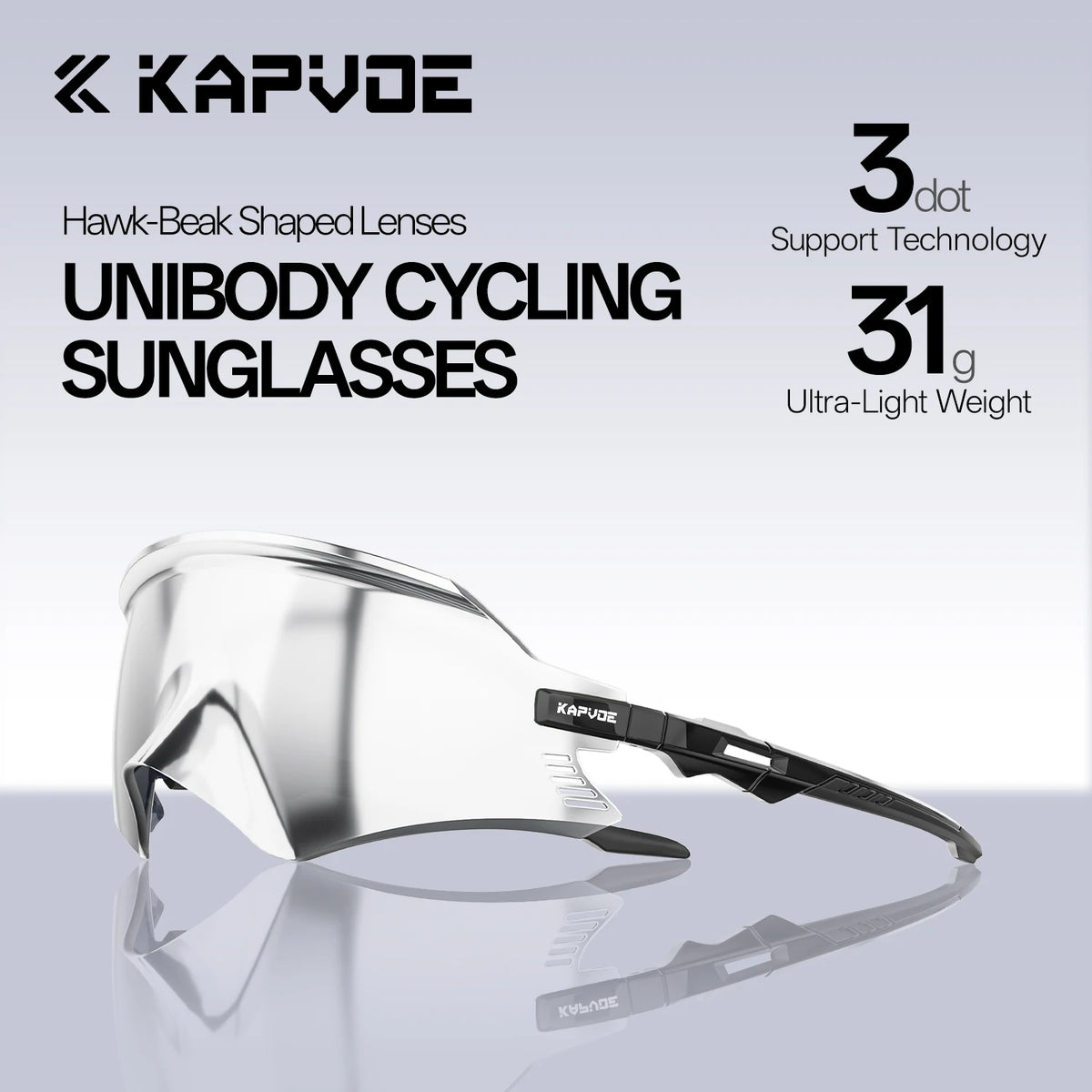 Kapvoe Cycling Sunglasses Hiking Eyewear Men's MTB Bike Bicycle Sunglasses UV400 for Women Outdoor Sport Goggles Running Pickleball Baseball Glasses