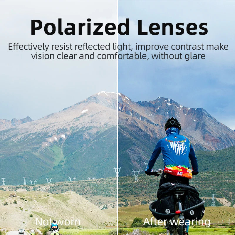 ROCKBROS Cycling Glasses UV400 Outdoor Sport Sunglasses Ultra-light Unisex Bicycle Eyewear MTB Road Bike Polarized Glasses